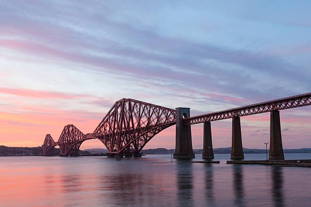 A beautiful sunset at the Firth of Forth Rail Bridge.